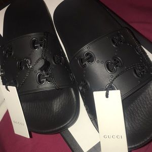 Brand new Black Gucci slides
